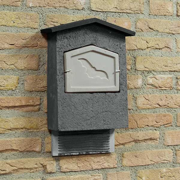Woodstone Low Profile Bat Box;Bat Box mounted on house wall
