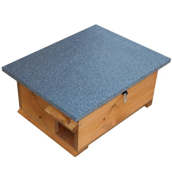 Homes for Hedgehogs Starter Pack; Hedgehog House Accessory Pack; Hedgehog House with hinged inspection roof; Large, deeper bed chamber for greater insulation for hibernating hedgehogs