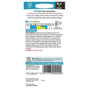 Larkspur Giant Imperial Mixed;Larkspur Giant Imperial Mixed Instructions