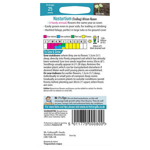 Nasturtium (Trailing) African Queen;Nasturtium (Trailing) African Queen Instructions