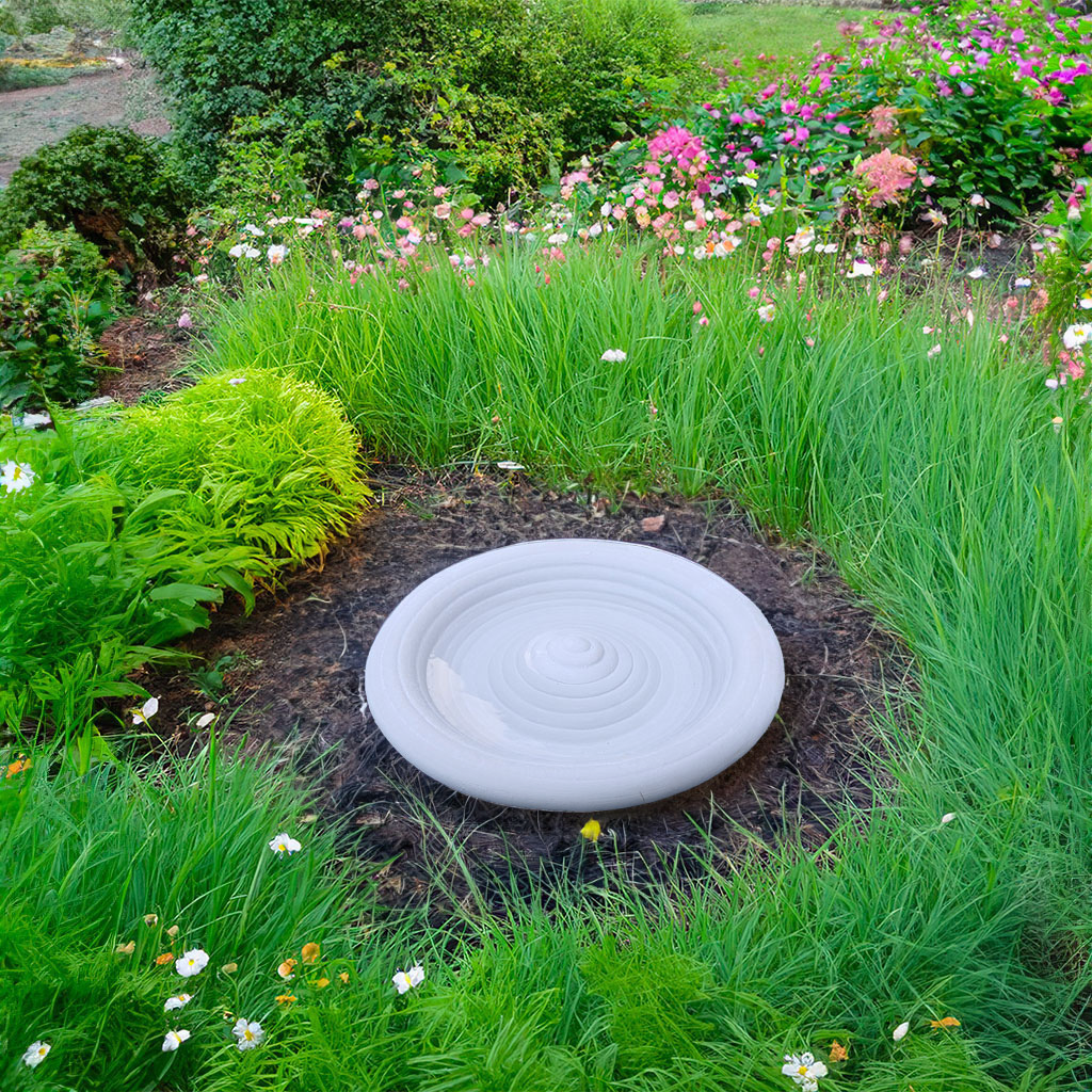 Natural Ceramic Bird Bath