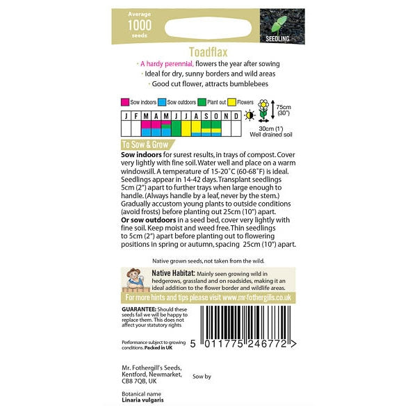 Toadflax;Toadflax Instructions