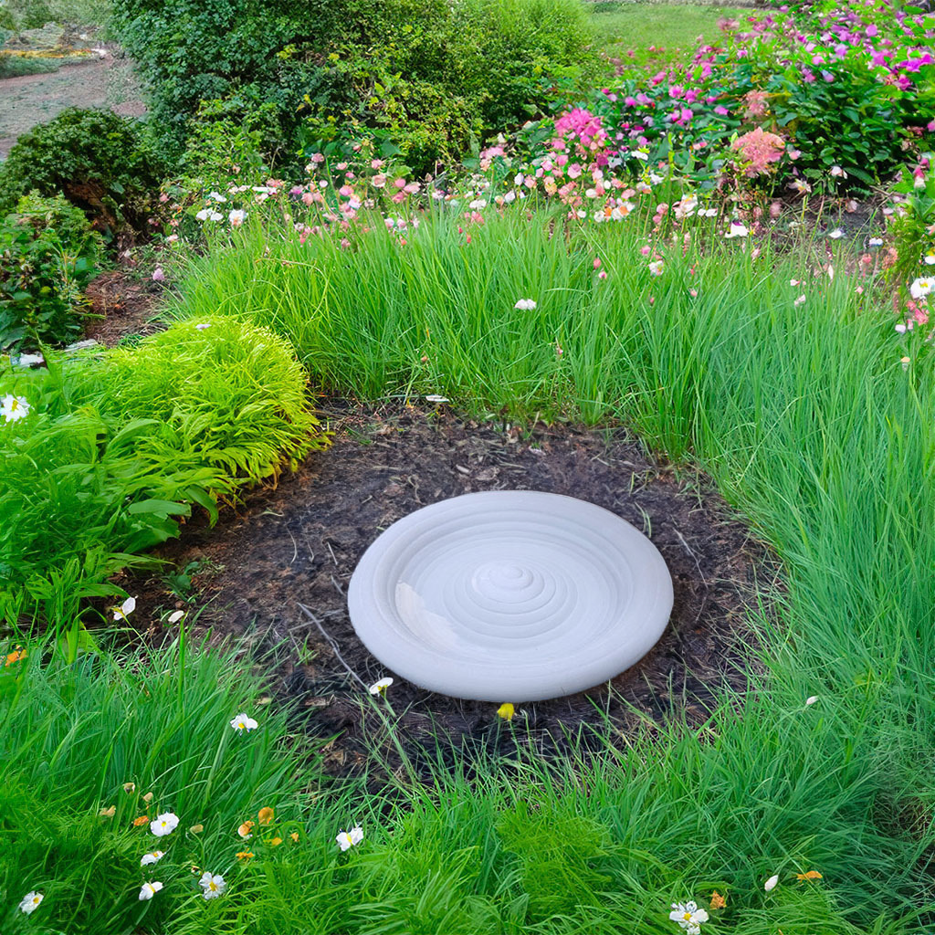 Natural Ceramic Bird Bath