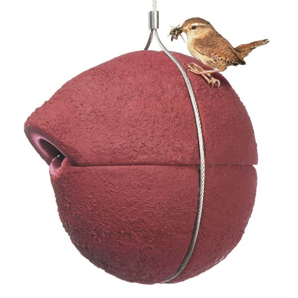 Schwegler 1ZA Burgandy Wren Round House;Wren nesting