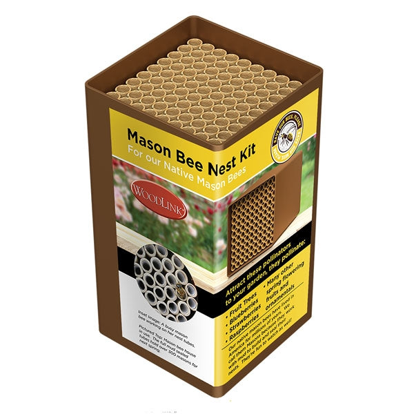 Replacement bee nesting tubes for refills or home projects; Leafcutter bee flying with nesting material; Leafcutter bee with leaf