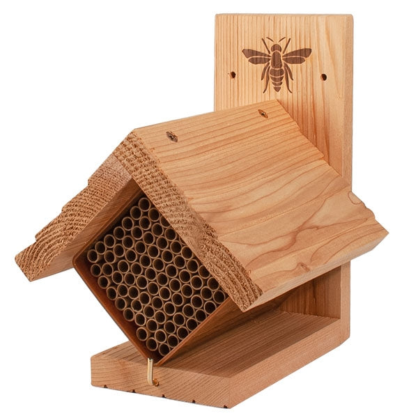 Mason Bee Nest Box with Tubes; Mason Bee Nest Box with Tubes