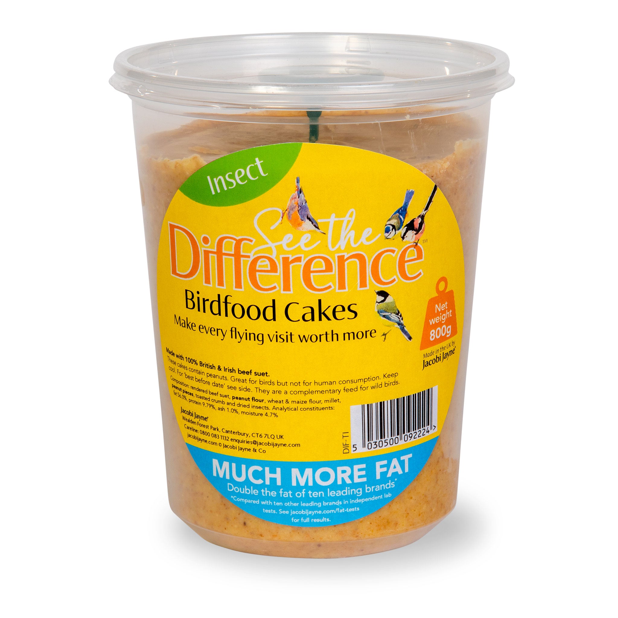 See the difference insect suet tub cake 800g