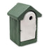 woodstone nest box in green on white background